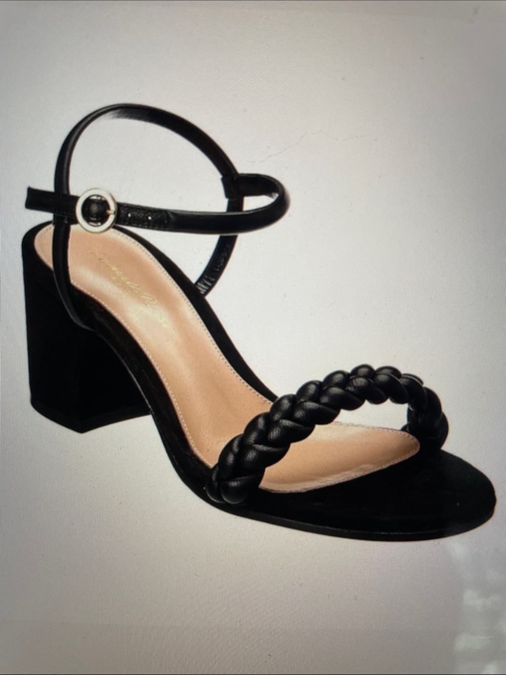 Gianvito Rossi black Cruz sandal sz 37.5